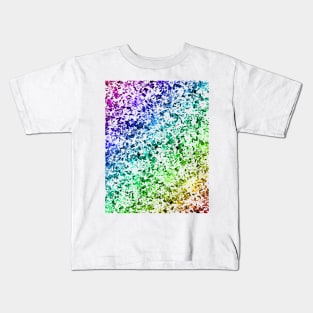 All Over Rainbow Gradient Glass Shards Pattern Kids T-Shirt